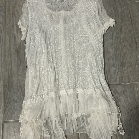 LIKE NEW! Women's Elena Wang Sheer Boho Layered Top - MEDIUM - Picture 10 of 13